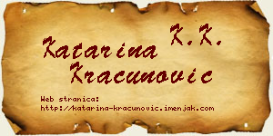 Katarina Kračunović vizit kartica
